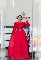 Vibrant red gown